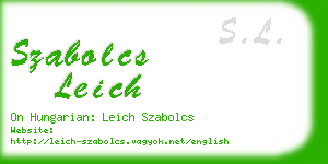 szabolcs leich business card